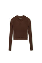 Load image into Gallery viewer, TG V-NECK CABLE SWEATER
