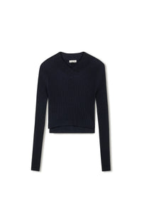 TG V-NECK CABLE SWEATER