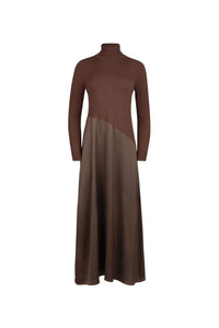TG MIXED TURTLENECK DRESS