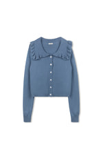 Load image into Gallery viewer, TG FINE KNIT RUFFLE CARDI
