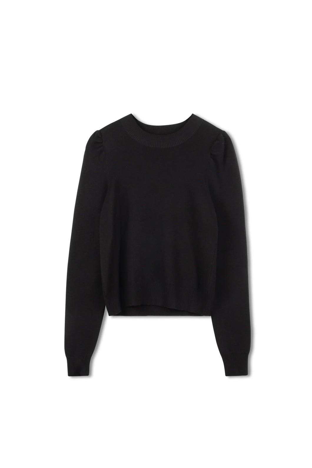 TG PUFF SLEEVE JACQUARD SWEATER