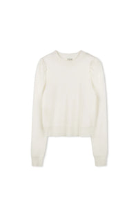 TG PUFF SLEEVE JACQUARD SWEATER
