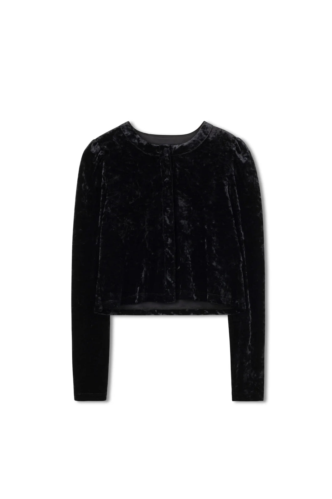 TG VELVET PUFF SLEEVE CARDIGAN
