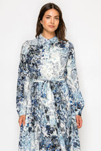 Load image into Gallery viewer, YAL BLUE SHADED BELTED DRESS
