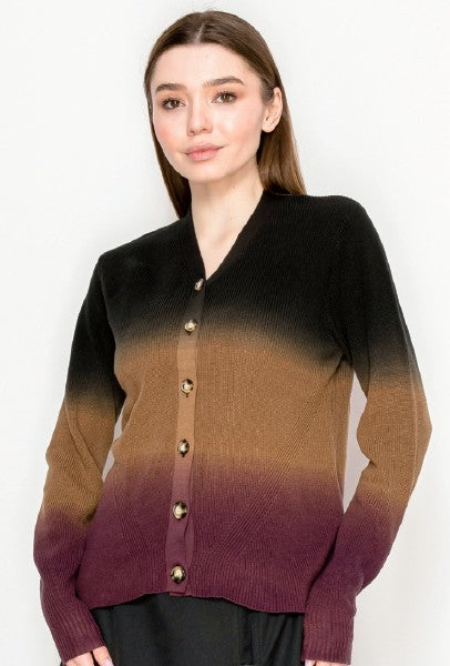 YAL OMBRE V NECK CARDI