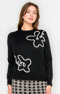 YAL FLORAL SWIRL SWEATER