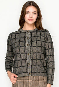 YAL LUREX SQUARE SHIMMER CARDIGAN