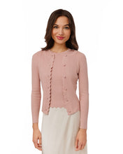 Load image into Gallery viewer, LU MAUVE SCALLOPED KNIT TWINSET
