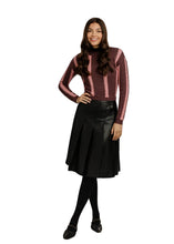 Load image into Gallery viewer, LU KNEE LENGTH LEATHER SKIRT
