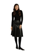 Load image into Gallery viewer, LU KNEE LENGTH LEATHER SKIRT
