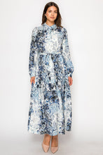 Load image into Gallery viewer, YAL BLUE SHADED BELTED DRESS
