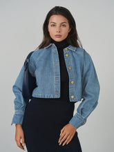 Load image into Gallery viewer, TG CROPPED HD DENIM SHIRT
