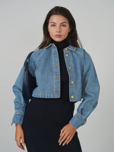 TG CROPPED HD DENIM SHIRT