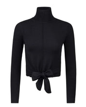 Load image into Gallery viewer, POINT KNIT WRAP TURTLENECK - Tops
