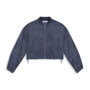 POINT SUEDED BOMBER