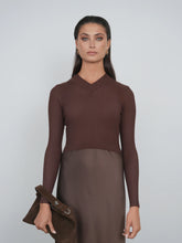 Load image into Gallery viewer, TG V-NECK CABLE SWEATER
