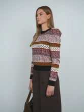 Load image into Gallery viewer, TG PUFF SLEEVE JACQUARD SWEATER

