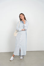 Load image into Gallery viewer, TG POINT STRIPE LINEN DRESS

