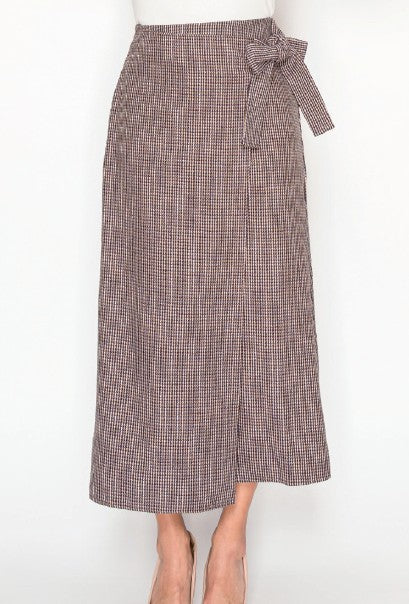 YAL SIDE TIE WRAP SKIRT