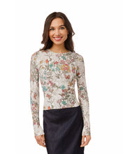 Load image into Gallery viewer, LU PRINTED FLORAL CABLE KNIT
