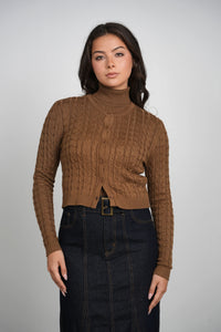 TG CHUNKY BRAIDED CABLE CARDI