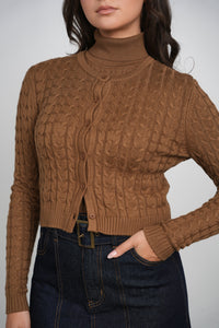 TG CHUNKY BRAIDED CABLE CARDI