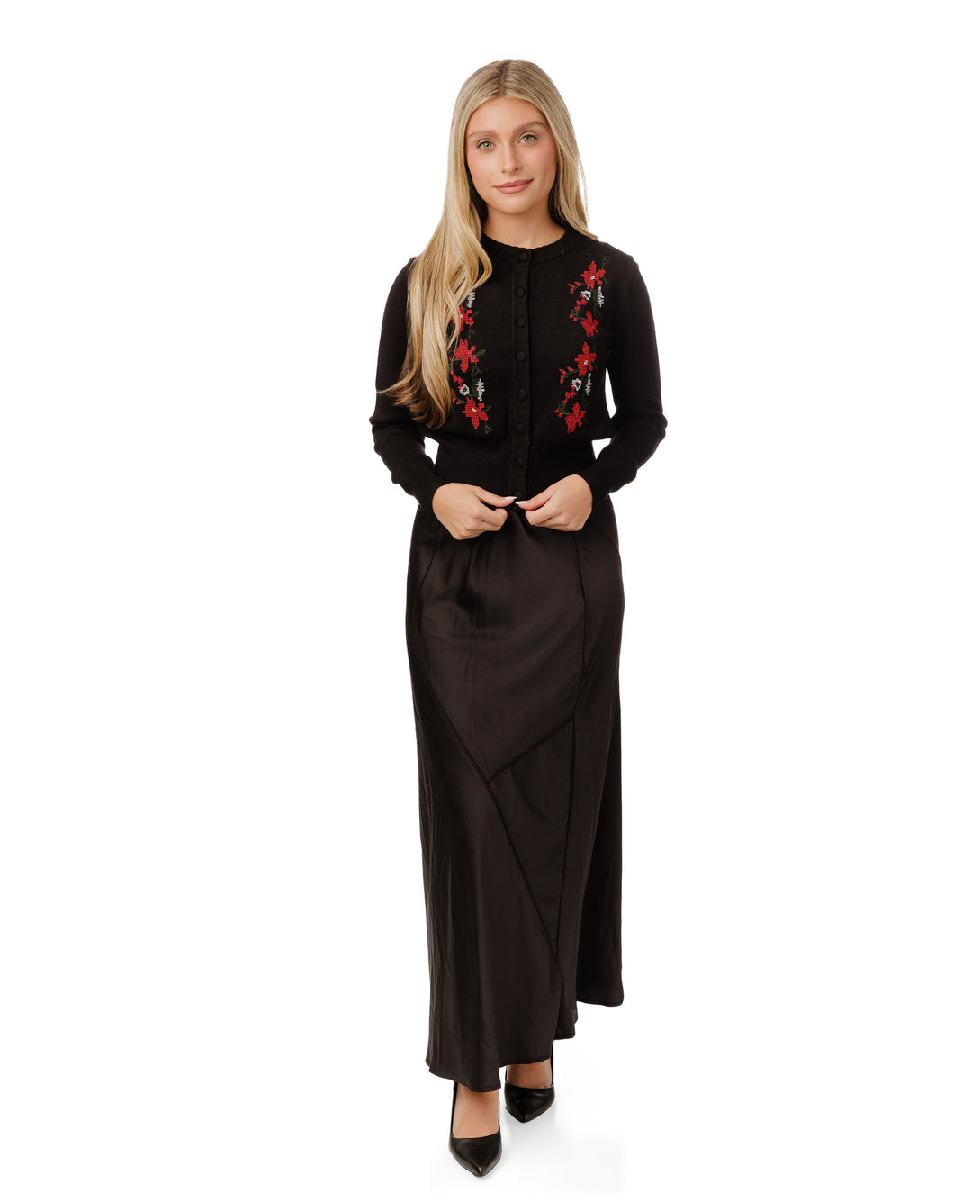 LU EMBROIDERED CARDIGAN