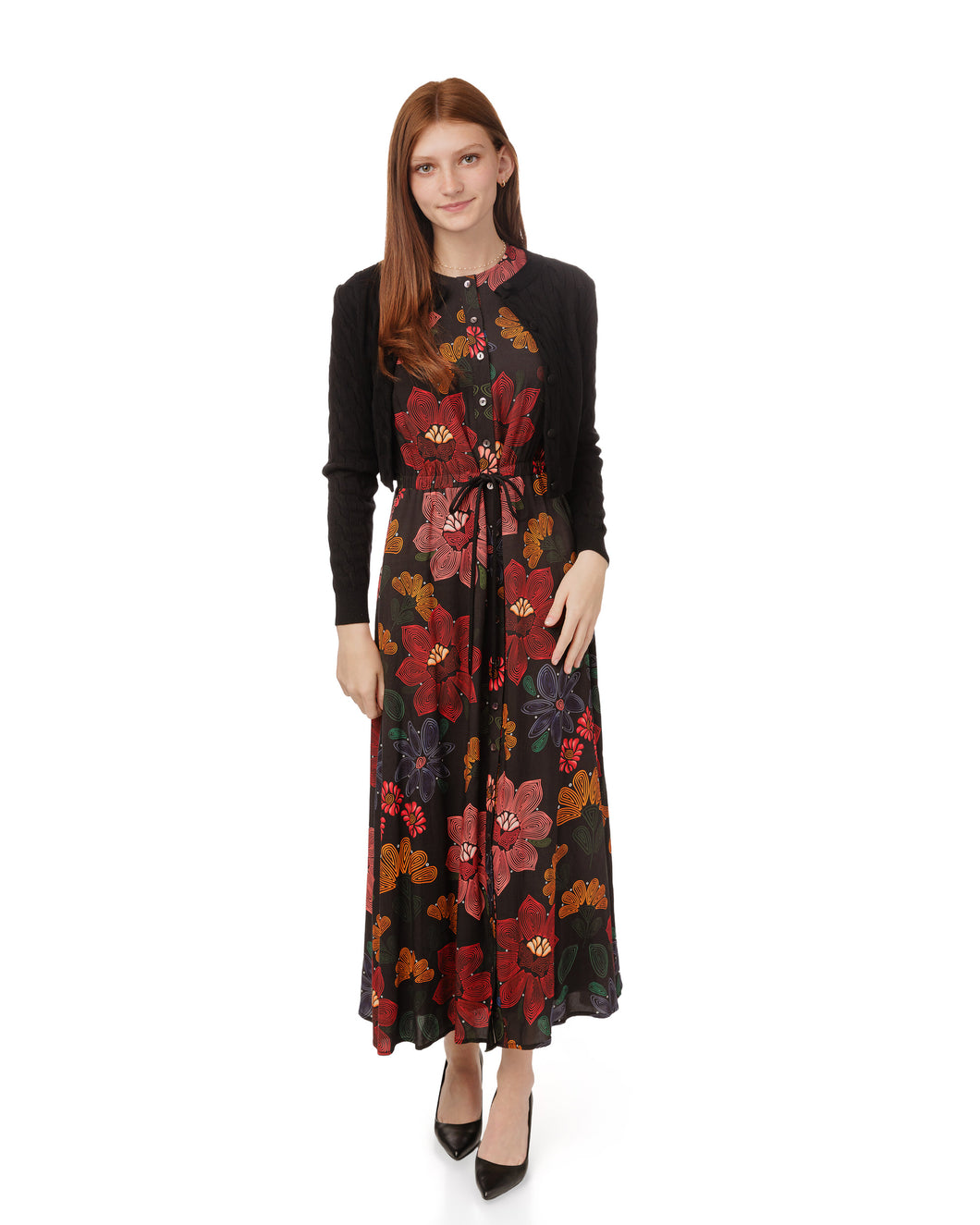 LU MULTICOLOR FLORAL DRESS