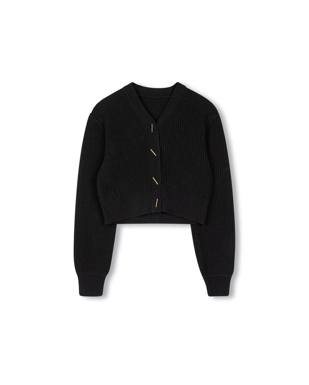 J CROPPED CHUNKY KNIT CARDIGAN