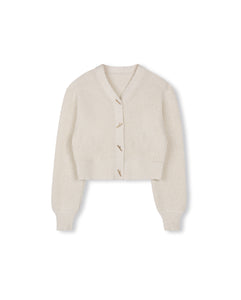 J CROPPED CHUNKY KNIT CARDIGAN