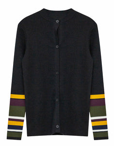 J BRUTON RIBBED CARDIGAN