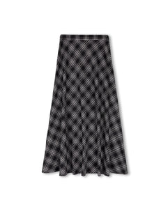 J PLAID A-LINE SKIRT
