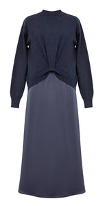 J KNIT AND SILK DRESS