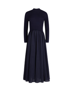 J KNIT AND TAFFETA BUBBLE DRESS