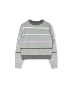 J MULTI COLOR STRIPE CREW NECK