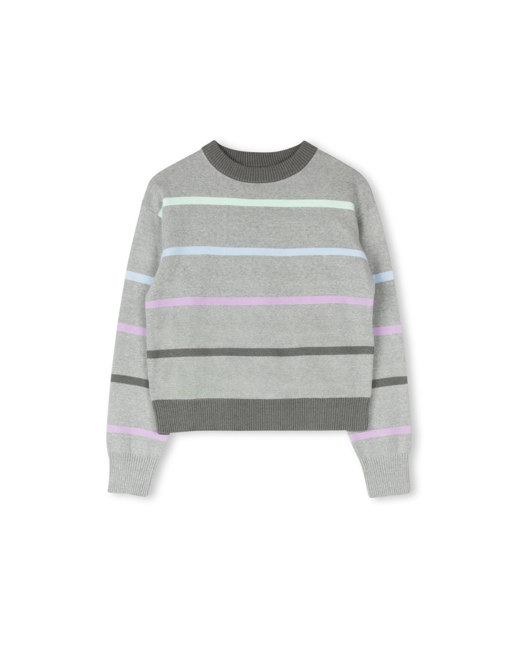 J MULTI COLOR STRIPE CREW NECK