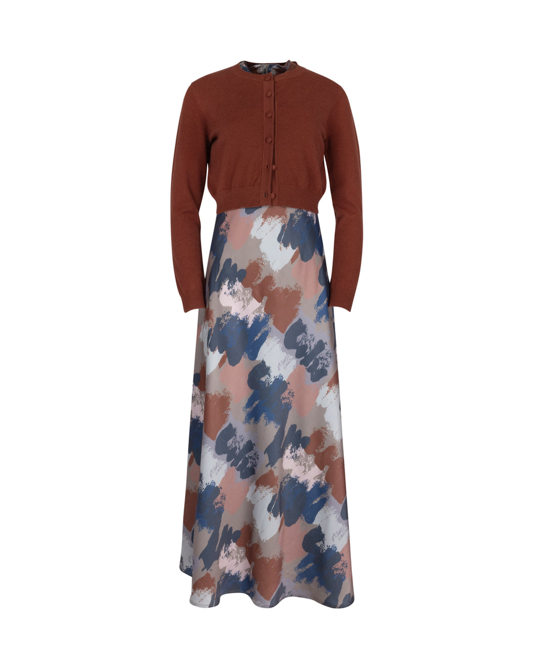 J BRUSHSTROKE SLIP DRESS