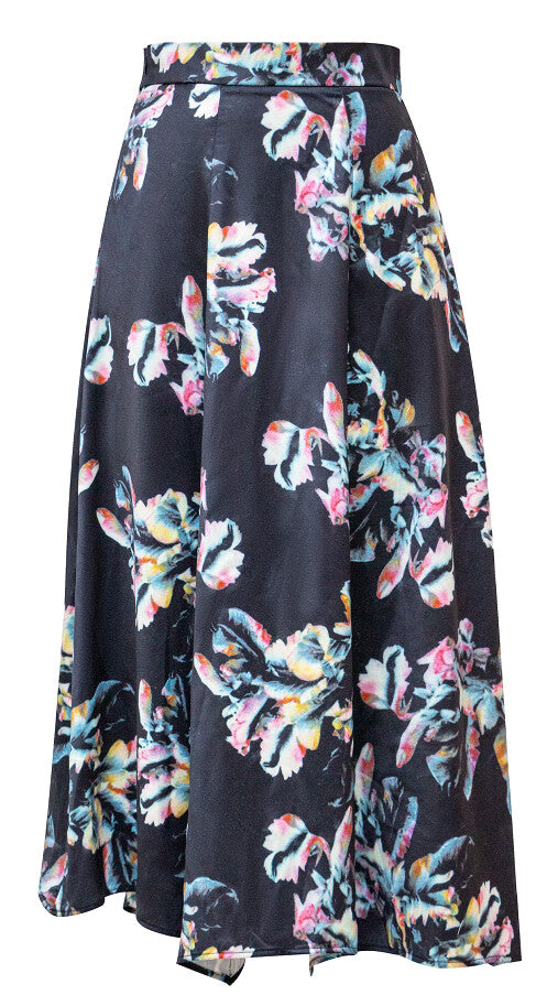 J CYPRESS FLORAL SILK SKIRT