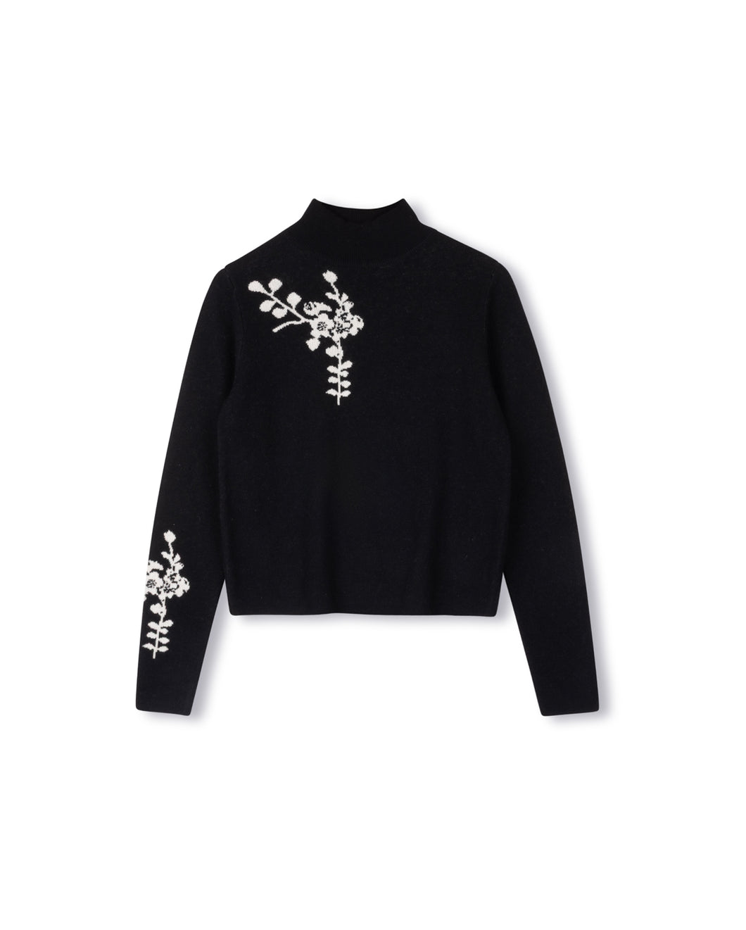 J FINE KNIT FLOWER SWEATER
