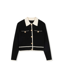 J KAYE - CROCHETED COLLAR SWEATER