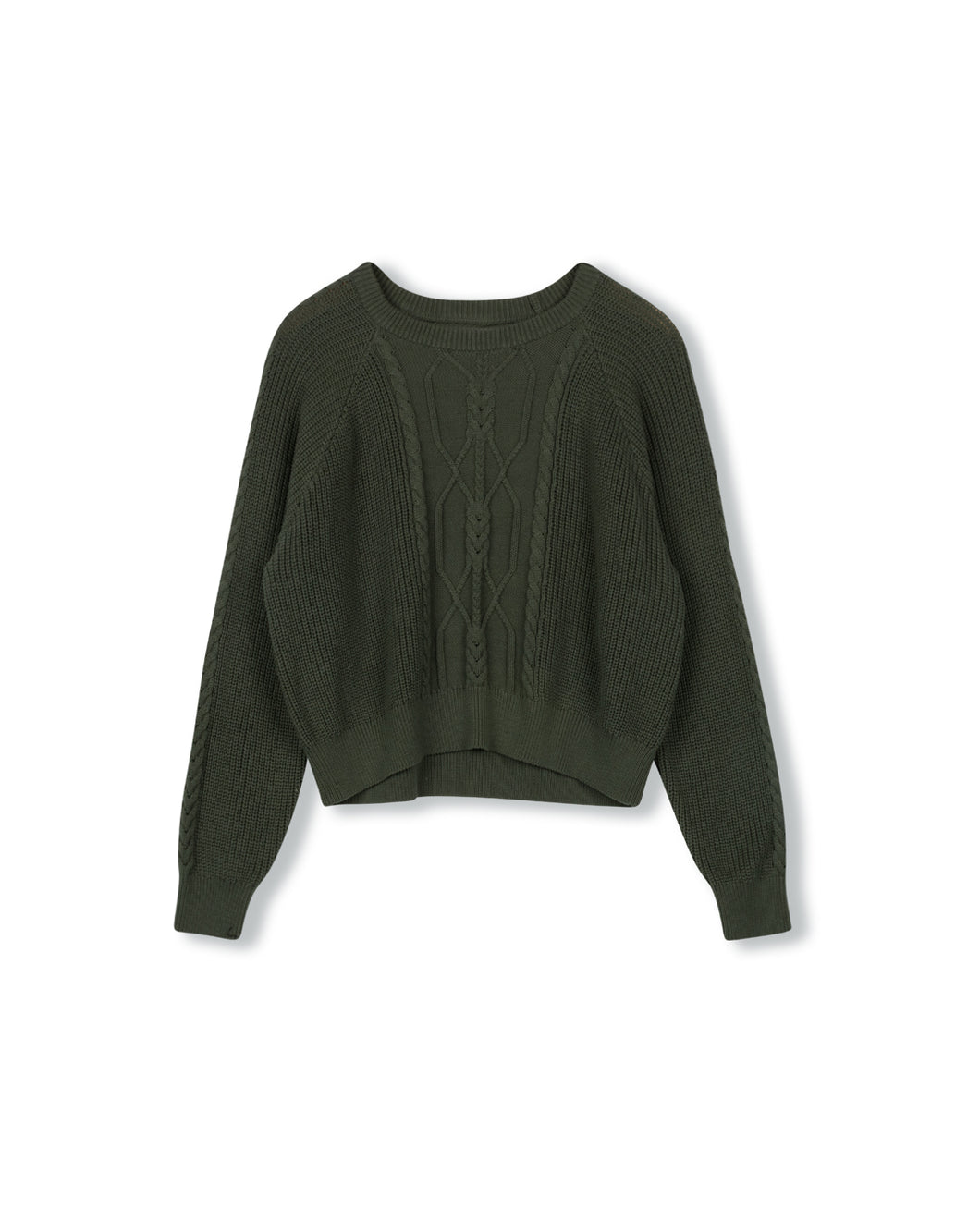 J WASHED CABLE KNIT TOP