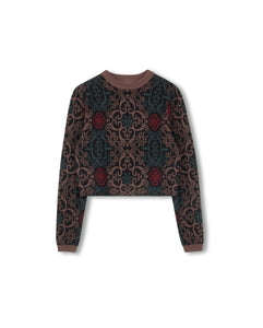 J CROPPED CREW NECK SWEATER