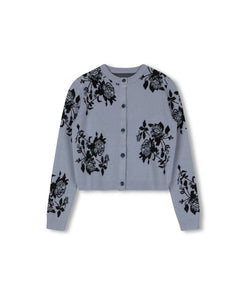 J CABAN FLORAL KNIT CARDIGAN