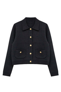 J SMOOTH KNIT POCKET CARDIGAN