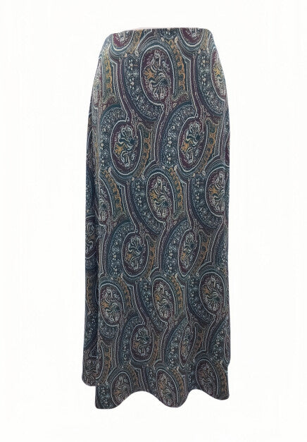 J PRINTED A-LINE MAXI SKIRT