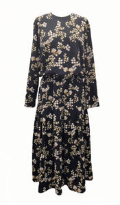 J BUBBLE WAIST MAXI DRESS