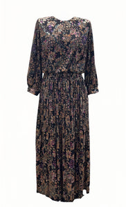 J MESH VELVET DETAILED DRESS
