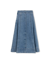 Load image into Gallery viewer, J A-LINE DENIM STITCHED MAXI SKIRT
