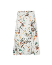 Load image into Gallery viewer, J PANE PANELED LINEN FLORAL SKIRT
