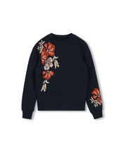 Load image into Gallery viewer, J FLOWER EMBROIDERED SWEATSHIRT
